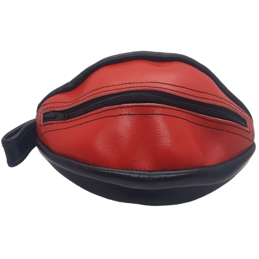 Trousse de Toilette Ballon de Rugby Vintage Rouge et Noir