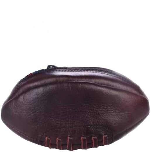 Trousse &#8220;Fourre-Tout&#8221; Ballon de Rugby Vintage en Cuir