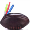 Trousse &#8220;Fourre-Tout&#8221; Ballon de Rugby Vintage en Cuir
