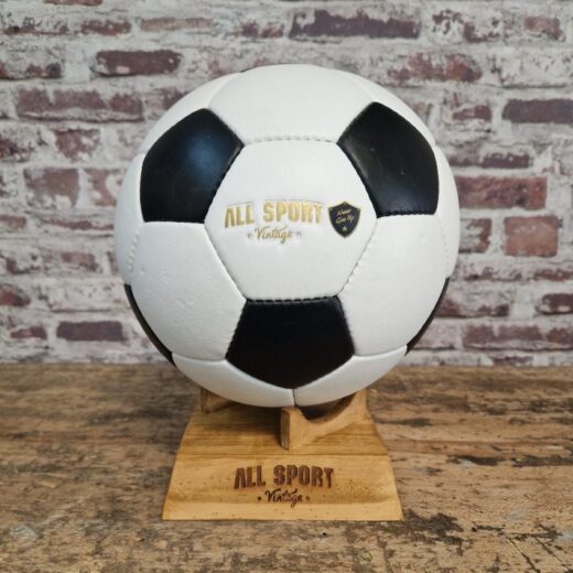 Pack Ballon de Foot Vintage en Cuir + Support
