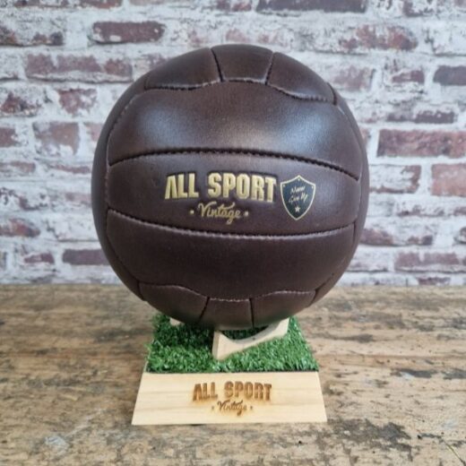 Pack Ballon de Foot Vintage en Cuir + Support