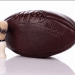 Trousse de Toilette Ballon de Rugby Vintage Chocolat en Cuir
