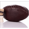 Trousse de Toilette Ballon de Rugby Vintage Chocolat en Cuir