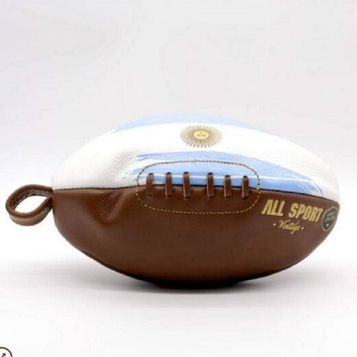 Trousse de Toilette Ballon de Rugby Vintage Argentine en Cuir