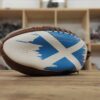 Trousse de Toilette Ballon de Rugby Vintage Écosse en Cuir