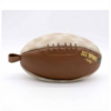Trousse de Toilette Ballon de Rugby Vintage Beige en Cuir