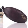 Vintage Chocolate Leather Rugby Ball Toiletry Bag