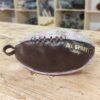 Trousse de Toilette Ballon de Rugby Vintage Rose en Cuir