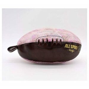 Trousse de Toilette Ballon de Rugby Vintage Rose en Cuir