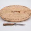 &#8220;3rd half&#8221; rugby aperitif board with its knife