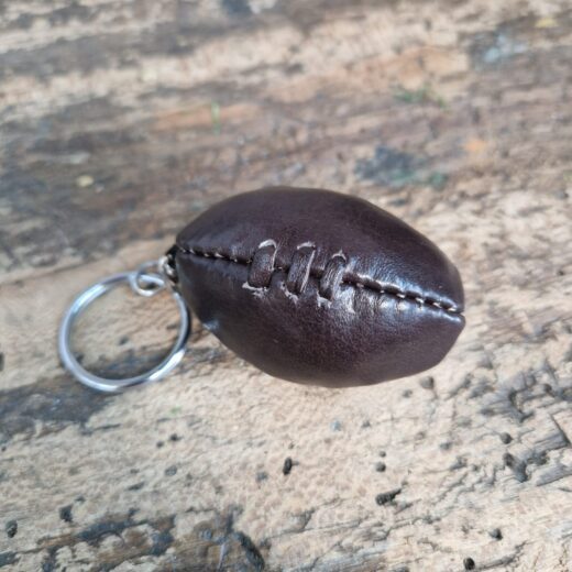 Customizable Mini Vintage Rugby Ball Key Ring