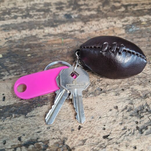 Customizable Mini Vintage Rugby Ball Key Ring