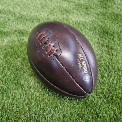 Ballon de Rugby Vintage 8 Pans en Cuir – Années 1920