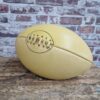 Ballon de Rugby Vintage Beige en Cuir