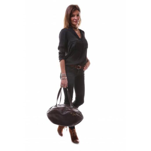 Vintage Leather Rugby Handbag