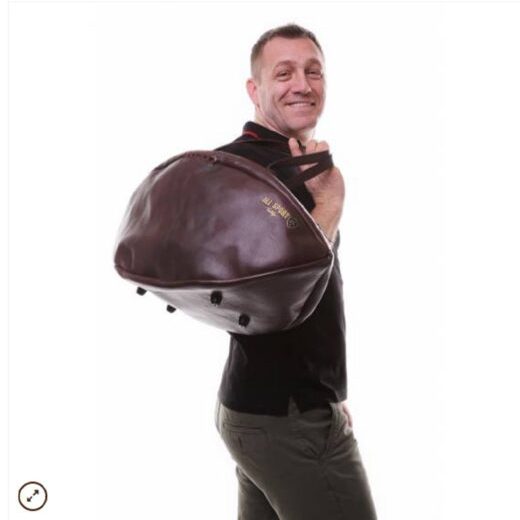 Vintage Leather Rugby Weekend Bag