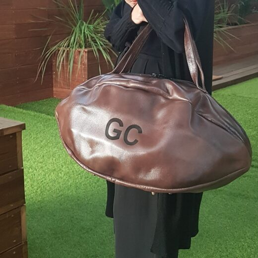 Vintage Leather Rugby Weekend Bag