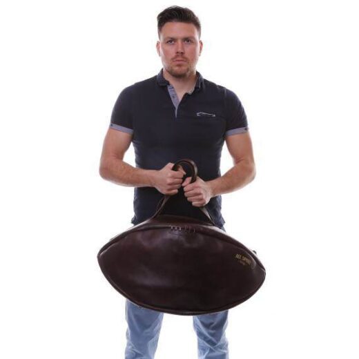 Vintage Leather Rugby Weekend Bag