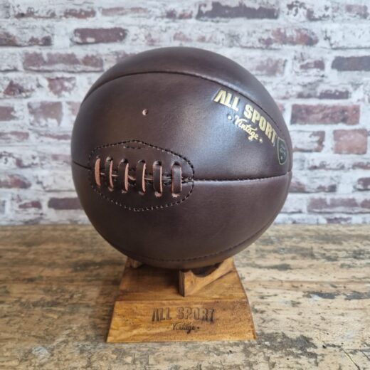 Pack Ballon de Basket en Cuir Vintage + Support