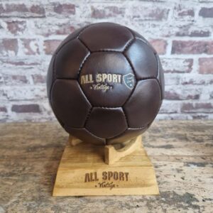 Pack Ballon de Handball Vintage en Cuir + Support
