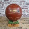 Pack Ballon de Foot Vintage en Cuir + Support
